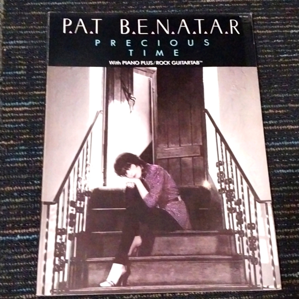 🔵BOGO FREE🔵 Pat Benetar Precious Time Music Book w Piano & Rock Guitar Tab